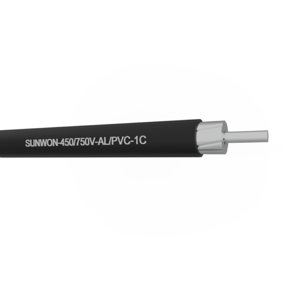 1 Core Aluminum Cable SUNWON-450/750V-AL/PVC or AL/XLPE 2