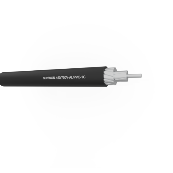 1 Core Aluminum Cable SUNWON-450/750V-AL/PVC or AL/XLPE 2 3