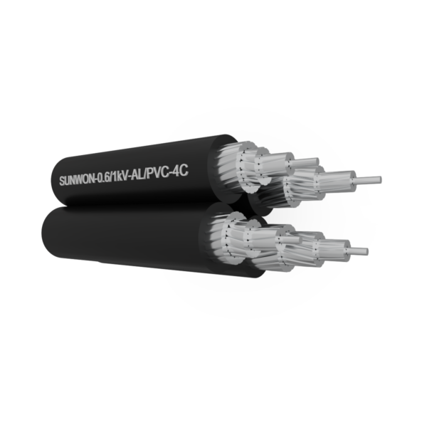 4-core twisted aluminum cable SUNWON-0.6/1kV-AL/XLPE-4C