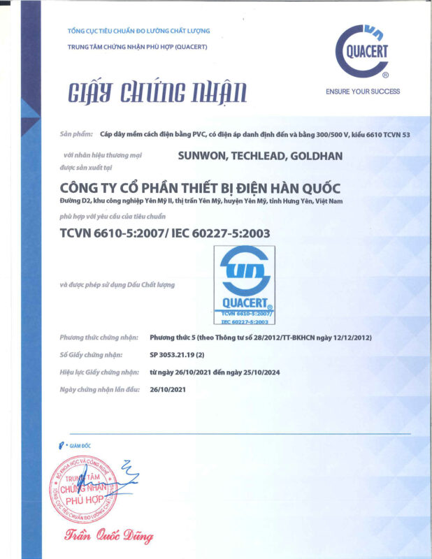 tcvn 6610 2 certificate