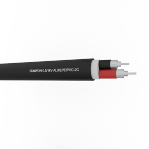 2-cores sheathed aluminum cable SUNWON-0.6/1kV-AL/XLPE/PVC 2