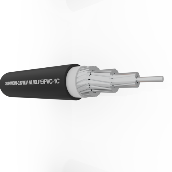 1-core sheathed aluminum cable SUNWON-0.6/1kV-AL/XLPE/PVC