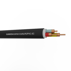 3-cores sheathed copper cable SUNWON-0.6/1kV-CU/XLPE/PVC-3C 2 3