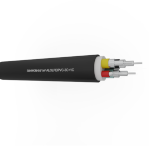 4-cores sheathed aluminum cable SUNWON-0.6/1kV-AL/XLPE/PVC-3x+1x 2