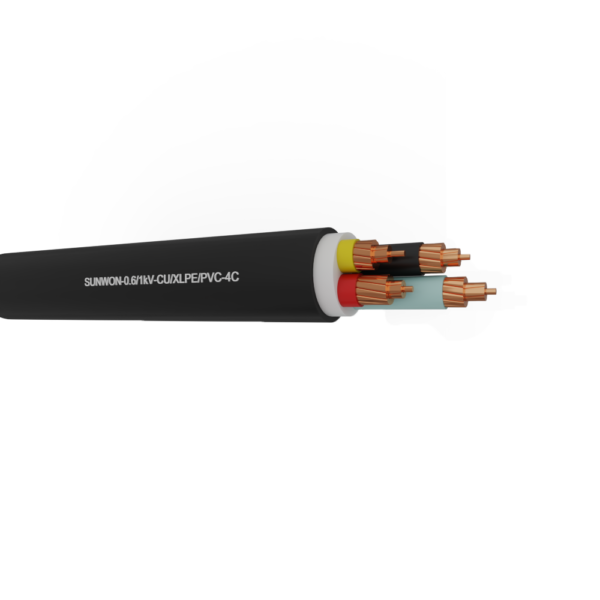 4-cores sheathed copper cable SUNWON-0.6/1kV-CU/XLPE/PVC-4C 2