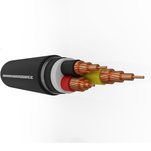 3-cores underground copper cable SUNWON-0.6/1kV-CU/XLPE/PVC/DSTA/PVC-3C