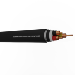 3-cores underground copper cable SUNWON-0.6/1kV-CU/XLPE/PVC/DSTA/PVC-3C 2 3