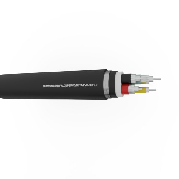 4-cores underground aluminum cable SUNWON-0.6/1kV-AL/XLPE/PVC/DSTA/PVC-3x+1x 2