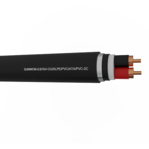 2-cores Muyler copper cable SUNWON-0.6/1kV-CU/XLPE/PVC/ATA/PVC-2C 2 3