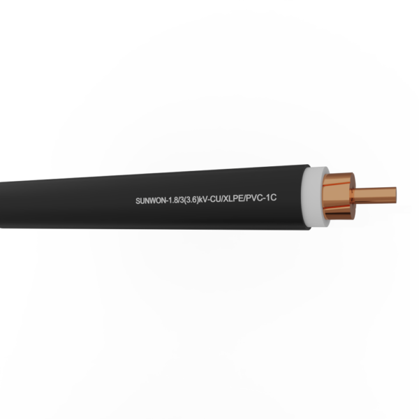 1-core sheathed copper cable SUNWON- 1.8/3 (3.6) kV-CU/XLPE/PVC 2 3