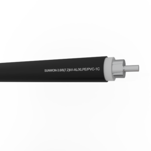 1-core sheathed aluminum cable SUNWON- 3.6/6 (7.2)kV-AL/XLPE/PVC 2 3