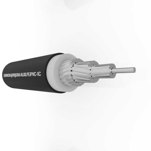 1-core sheathed aluminum cable SUNWON-(6/10) 12kV-AL/XLPE/PVC