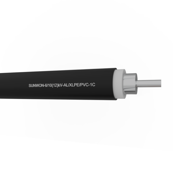 1-core sheathed aluminum cable SUNWON-(6/10) 12kV-AL/XLPE/PVC 2 3