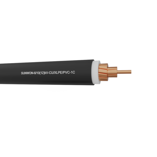 1-core sheathed copper cable SUNWON- 6/10 (12) kV-CU/XLPE/PVC 2