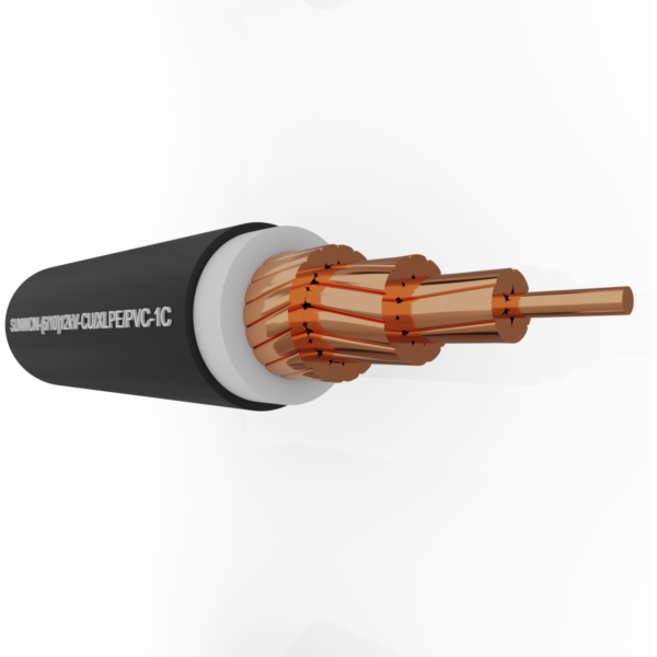 1-core sheathed copper cable SUNWON- 6/10 (12) kV-CU/XLPE/PVC