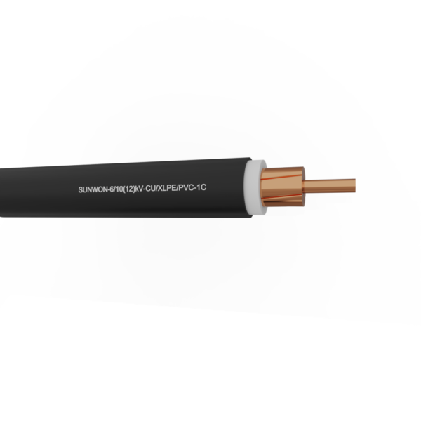 1-core sheathed copper cable SUNWON- 6/10 (12) kV-CU/XLPE/PVC 2 3