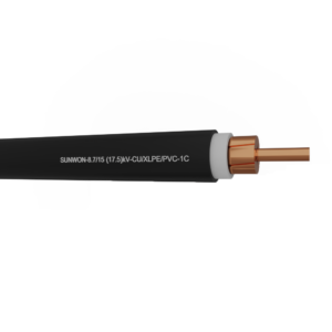 1-core sheathed copper cable SUNWON- 8.7/15 (17.5) kV-CU/XLPE/PVC 2 3