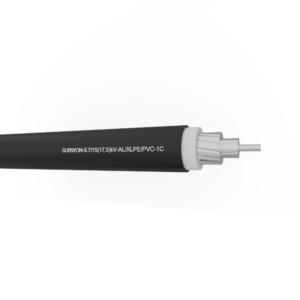 1-core sheathed aluminum cable SUNWON- 8.7/15 (17.5) kV-AL/XLPE/PVC 2