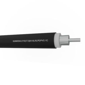 1-core sheathed aluminum cable SUNWON- 8.7/15 (17.5) kV-AL/XLPE/PVC 2 3