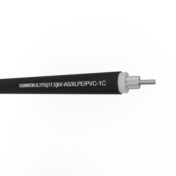 Steel core aluminum cable SUNWON- 8.7/15 (17.5) kV-AS/XLPE/PVC 2