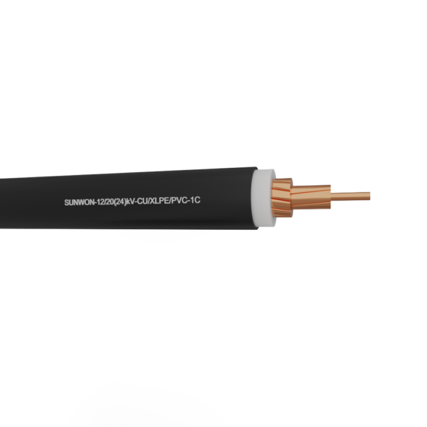 1-core sheathed copper cable SUNWON- 12/20 (24) kV-CU/XLPE/PVC 2