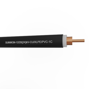 1-core sheathed copper cable SUNWON- 12/20 (24) kV-CU/XLPE/PVC 2 3