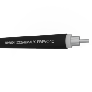 1-core sheathed aluminum cable SUNWON-12/20 (24)kV-AL/XLPE/PVC 2 3
