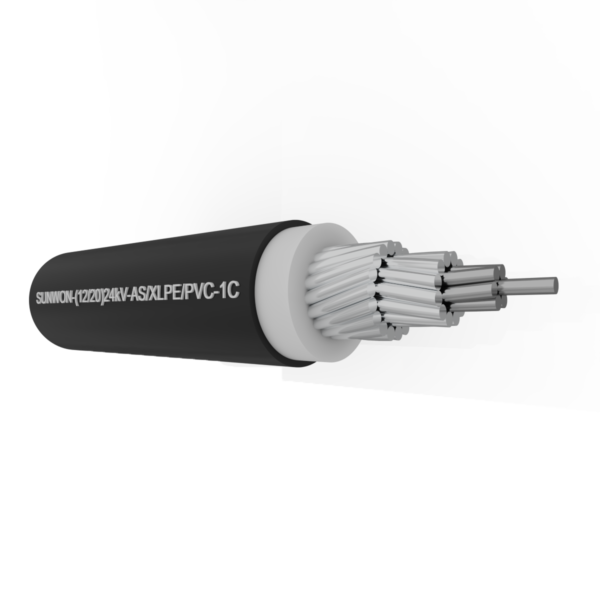 Aluminum Cable with Steel Core SUNWON- 12/20 (24) kV- AS/XLPE/PVC