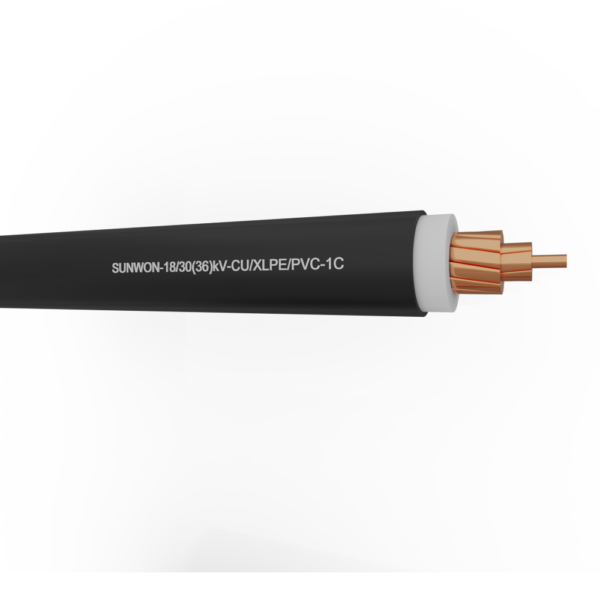 1-core sheathed copper cable SUNWON-18/30 (36) kV-CU/XLPE/PVC 2