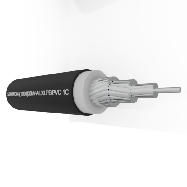 1-core sheathed aluminum cable SUNWON-18/30 (36) kV-AL/XLPE/PVC