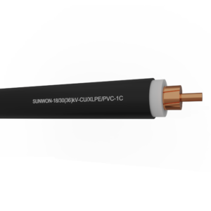 1-core sheathed copper cable SUNWON-18/30 (36) kV-CU/XLPE/PVC 2 3