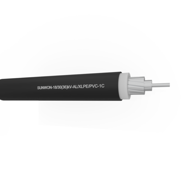 1-core sheathed aluminum cable SUNWON-18/30 (36) kV-AL/XLPE/PVC 2