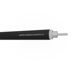 1-core sheathed aluminum cable SUNWON-18/30 (36) kV-AL/XLPE/PVC 2 3