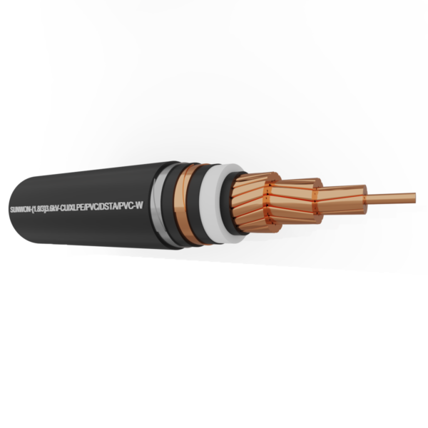 1-core underground copper cable SUNWON- 1.8/3 (3.6) kV- CU/XLPE/PVC/DSTA/PVC-W