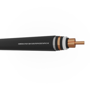 1-core underground copper cable SUNWON- 8.7/15 (17.5) kV- CU/XLPE/PVC/DSTA/PVC-W 2 3