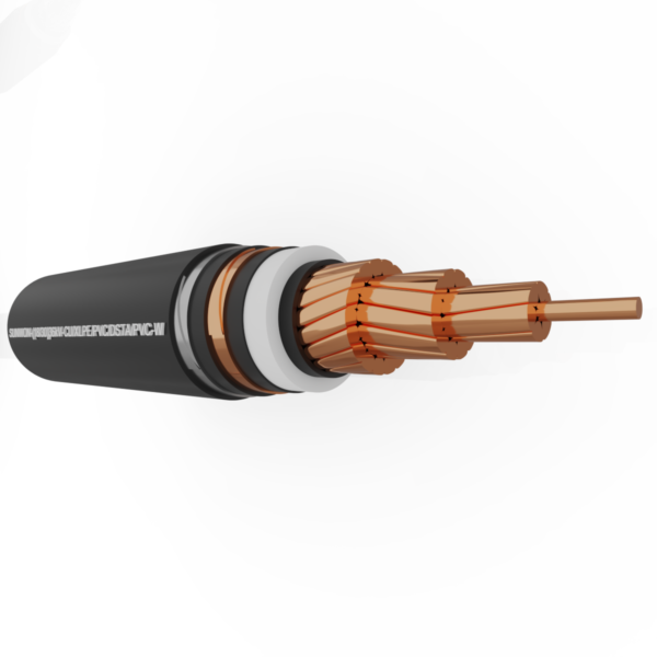 1-core underground copper cable SUNWON-18/30 (36) kV- CU/XLPE/PVC/DSTA/PVC-W