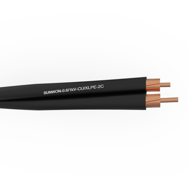 2 core twisted copper cable SUNWON-0.6/1kV-CU/XLPE-2C 2