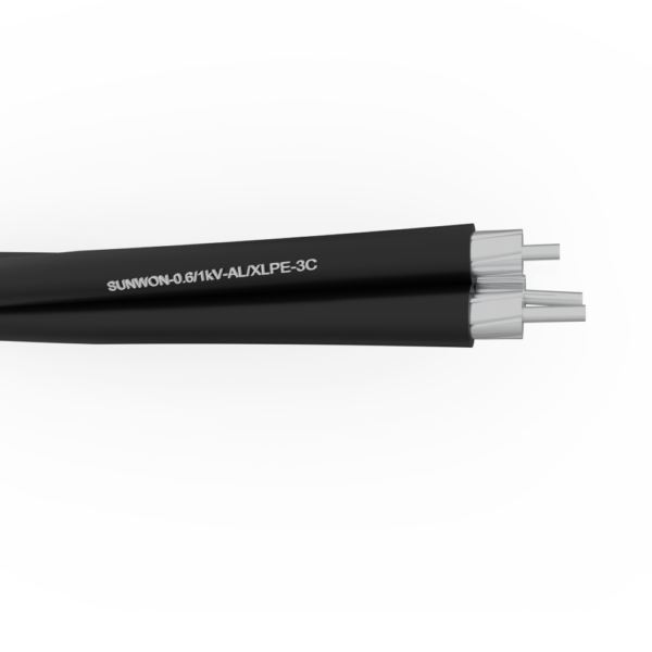 3 core twisted aluminum cable SUNWON-0.6/1kV-AL/XLPE-3C 3