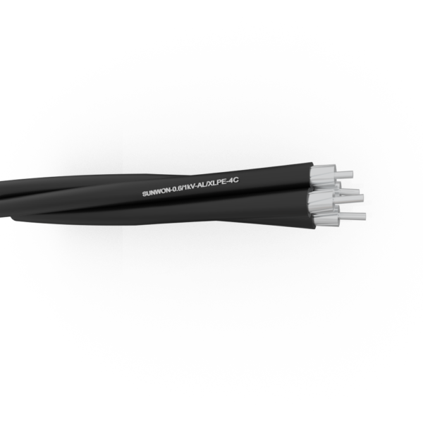 4-core twisted aluminum cable SUNWON-0.6/1kV-AL/XLPE-4C 4