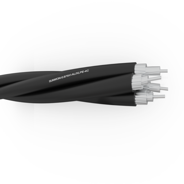 4-core twisted aluminum cable SUNWON-0.6/1kV-AL/XLPE-4C 4 3
