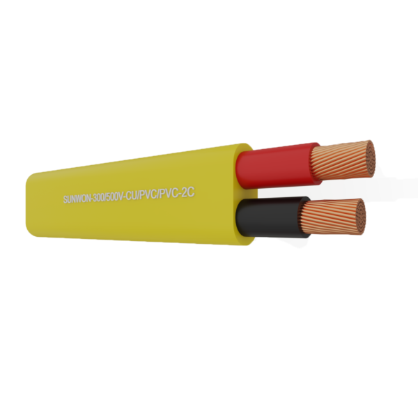 2-soft cores wire SUNWON-300/500V-CU/PVC/PVC