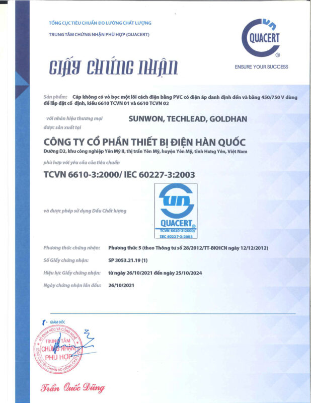 tcvn 6610 certificate