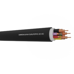 5-cores sheathed copper cable SUNWON-0.6/1kV-CU/XLPE/PVC-3C+2C 2