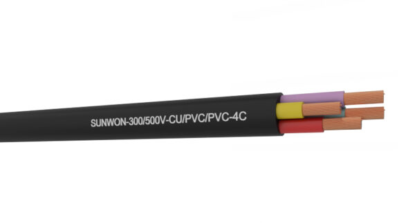 4-Soft Cores Wire SUNWON-300/500V-CU/PVC/PVC 3