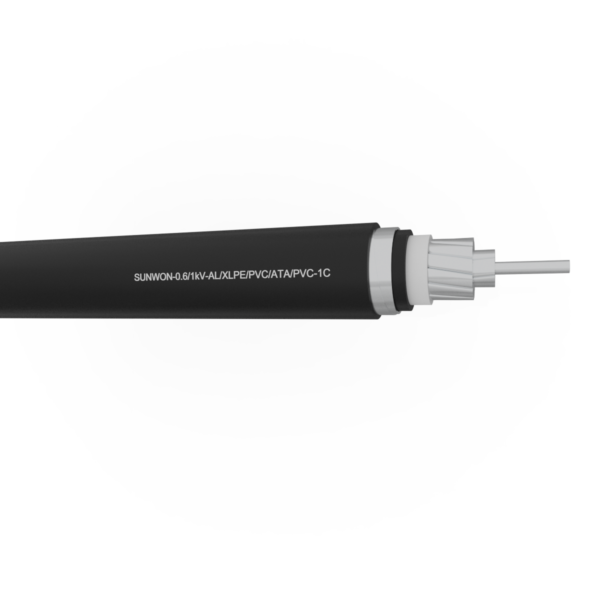 1-Core Muyller Aluminum Cable SUNWON-0.6/1kV-AL/XLPE/PVC/ATA/PVC-1C 3