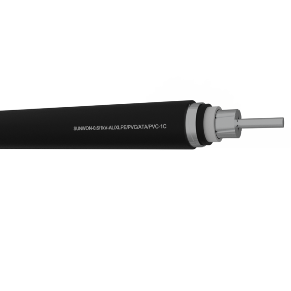 1-Core Muyller Aluminum Cable SUNWON-0.6/1kV-AL/XLPE/PVC/ATA/PVC-1C 3 4