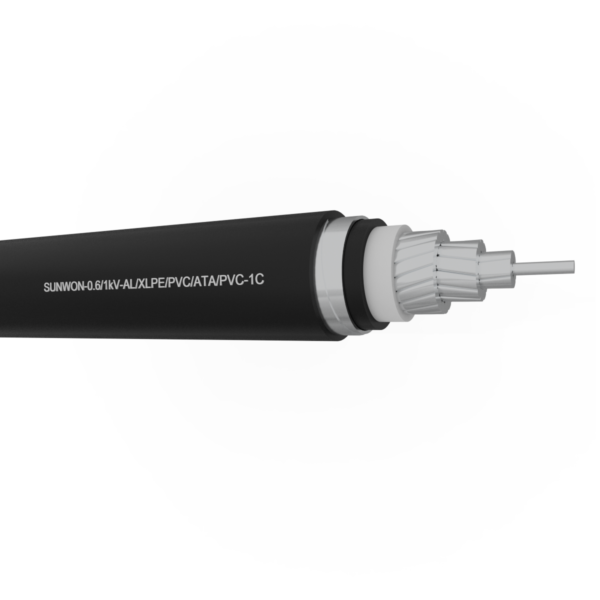 1-Core Muyller Aluminum Cable SUNWON-0.6/1kV-AL/XLPE/PVC/ATA/PVC-1C