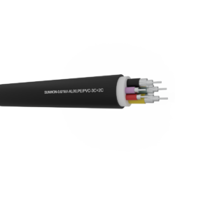 5-cores sheathed aluminum cable SUNWON-0.6/1kV-AL/XLPE/PVC-3x+2x 1