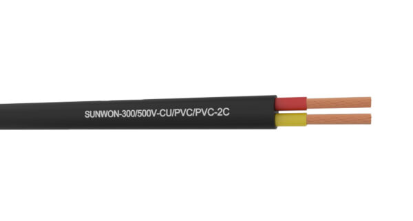 2-soft cores wire SUNWON-300/500V-CU/PVC/PVC 2