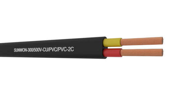 2-soft cores wire SUNWON-300/500V-CU/PVC/PVC 2 3